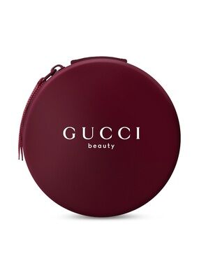 Gucci Round Makeup Pouch — Deep Wine